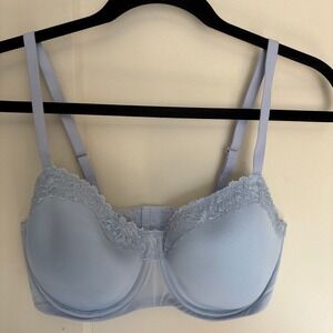 Natori Discreet  Spacer Convertible Underwire Bra 36DDD light blue EUC